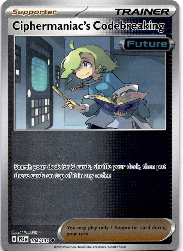 Pokemon Ciphermaniac's Codebreaking 104/131 Prismatic Evolutions Reverse Holo NM