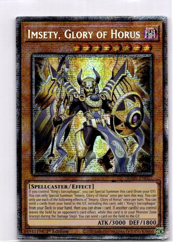 Yugioh Imsety, Glory of Horus RA05-EN027 NA Print Starlight Rare 1st Edition NM