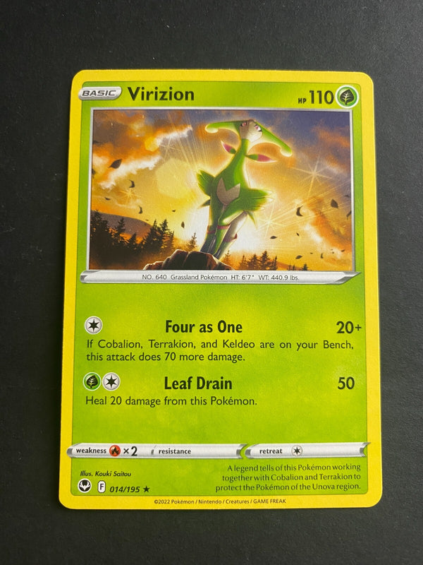 Pokemon Virizion 014/195 Silver Tempest Rare Non Holo LP