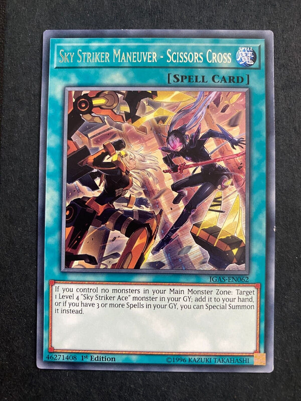 Yugioh Sky Striker Maneuver - Scissors Cross IGAS-EN062 Rare 1st Edition LP