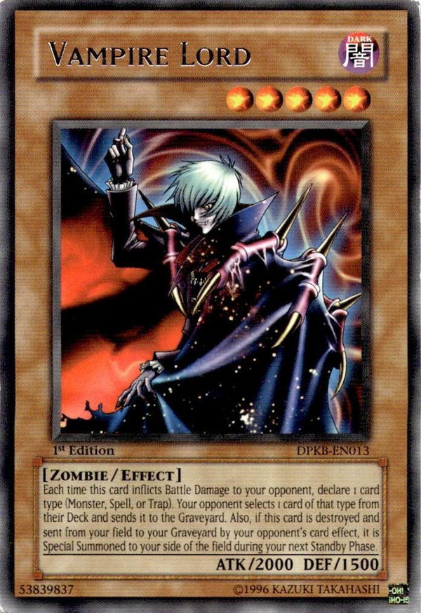 Yugioh Vampire Lord DPKB-EN013 Rare 1st Edition LP