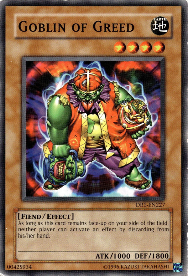 Yugioh Goblin of Greed DR1-EN227 Common Unlimited Edition HP/MP