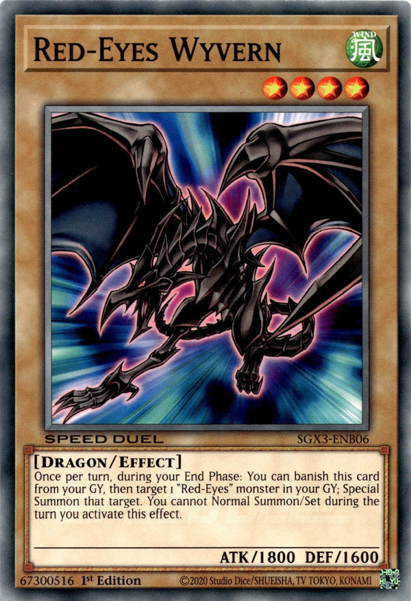 Yugioh Red-Eyes Wyvern SGX3-ENB06 Speed Duel Common 1st Edition NM