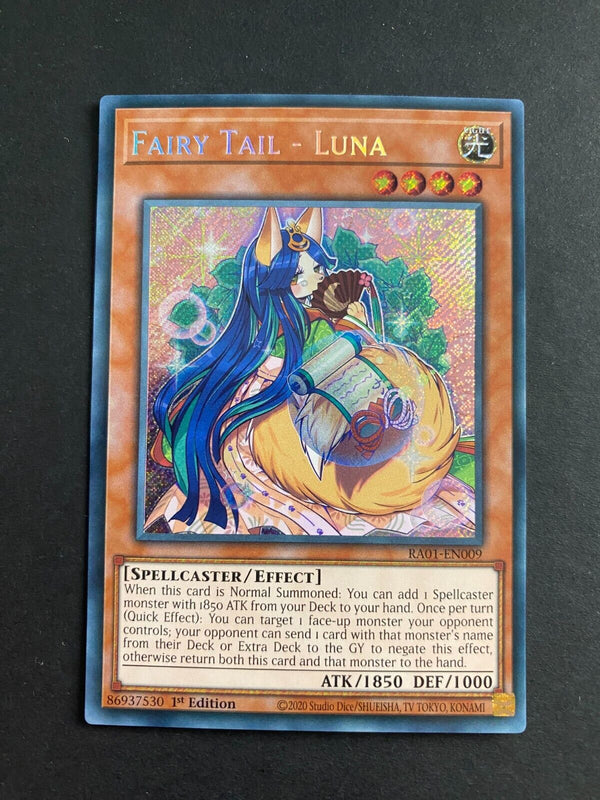 Yugioh Fairy Tail - Luna RA01-EN009 Secret Rare 1st Edition NM