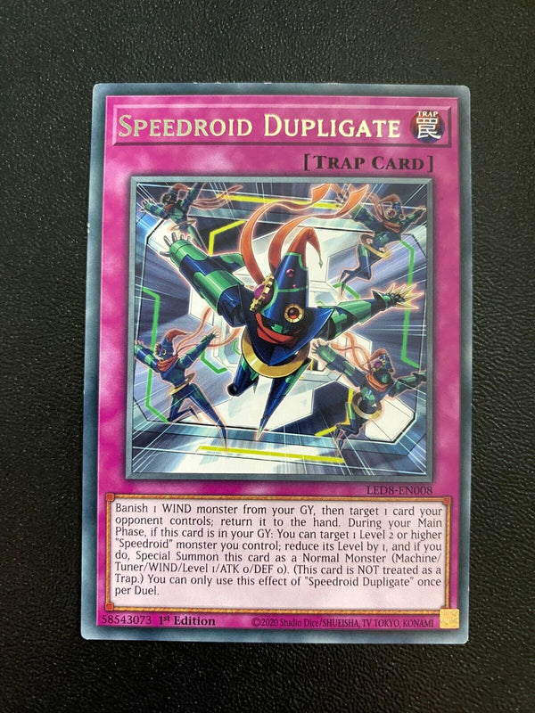 Yugioh Speedroid Dupligate LED8-EN008 Rare 1st Edition LP