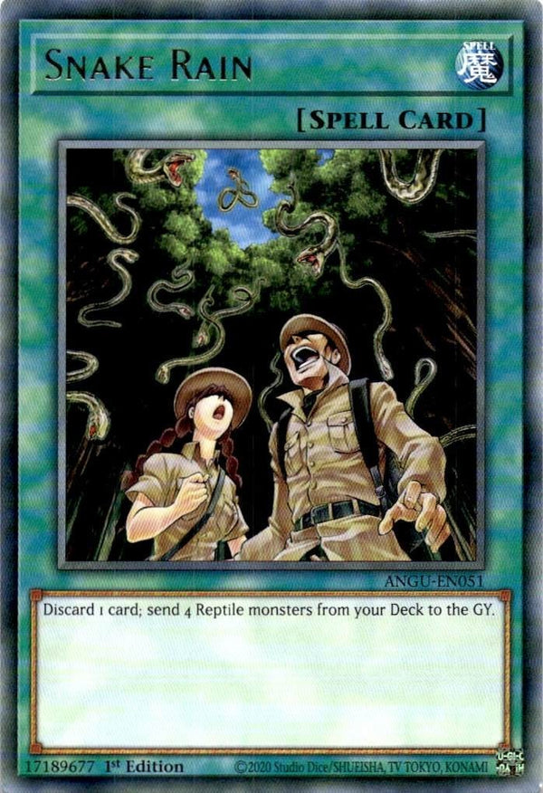 Yugioh Snake Rain ANGU-EN051 Rare 1st Edition NM