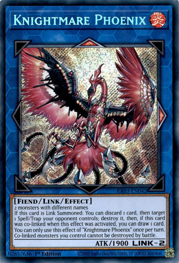 Yugioh Knightmare Phoenix RA03-EN042 Secret Rare 1st Edition NM
