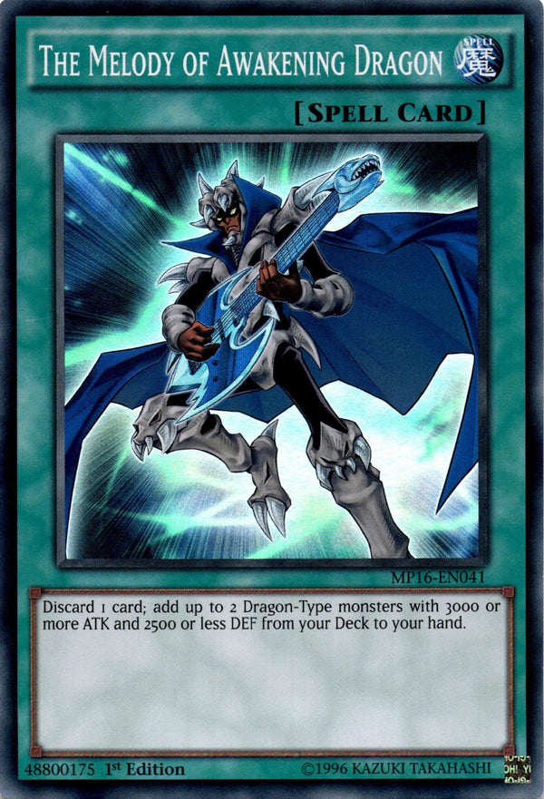 Yugioh The Melody of Awakening Dragon MP16-EN041 Super Rare 1st Edition NM