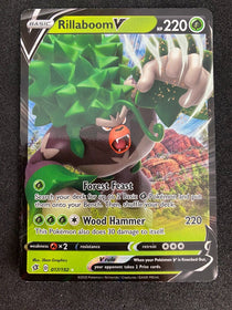 Pokemon Rillaboom V 017/192 Rebel Clash Full Art Holo NM-MINT 17/192