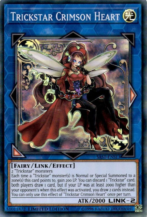 Yugioh Trickstar Crimson Heart SAST-ENSE3 Super Rare Limited Edition VLP/NM
