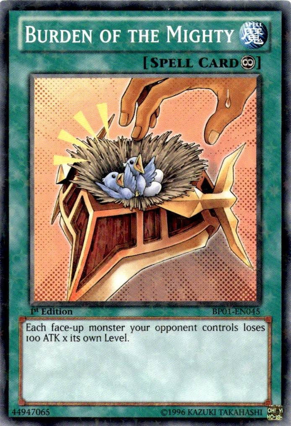 Yugioh Burden of the Mighty BP01-EN045 Starfoil Rare 1st Edition NM
