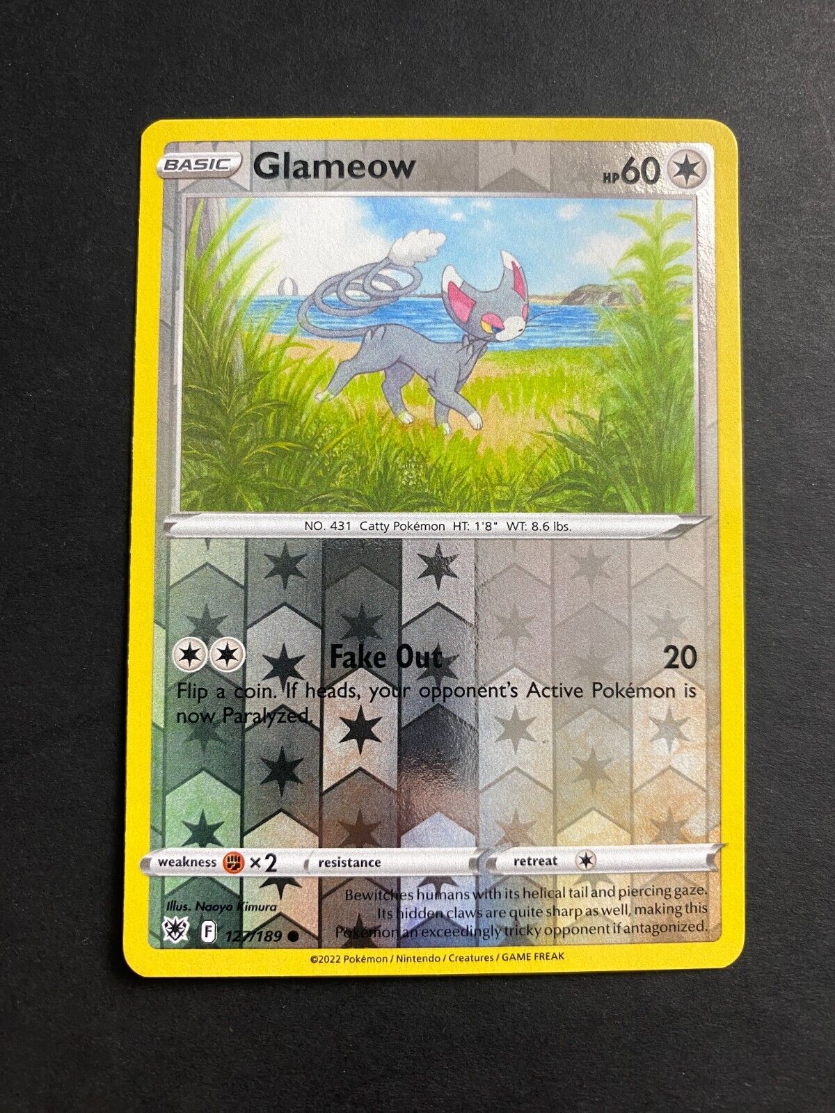 Pokemon Glameow 127/189 Astral Radiance Reverse Holo LP