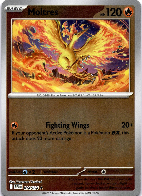 Pokemon Moltres 014/094 Phantasmal Flames Reverse Holo NM