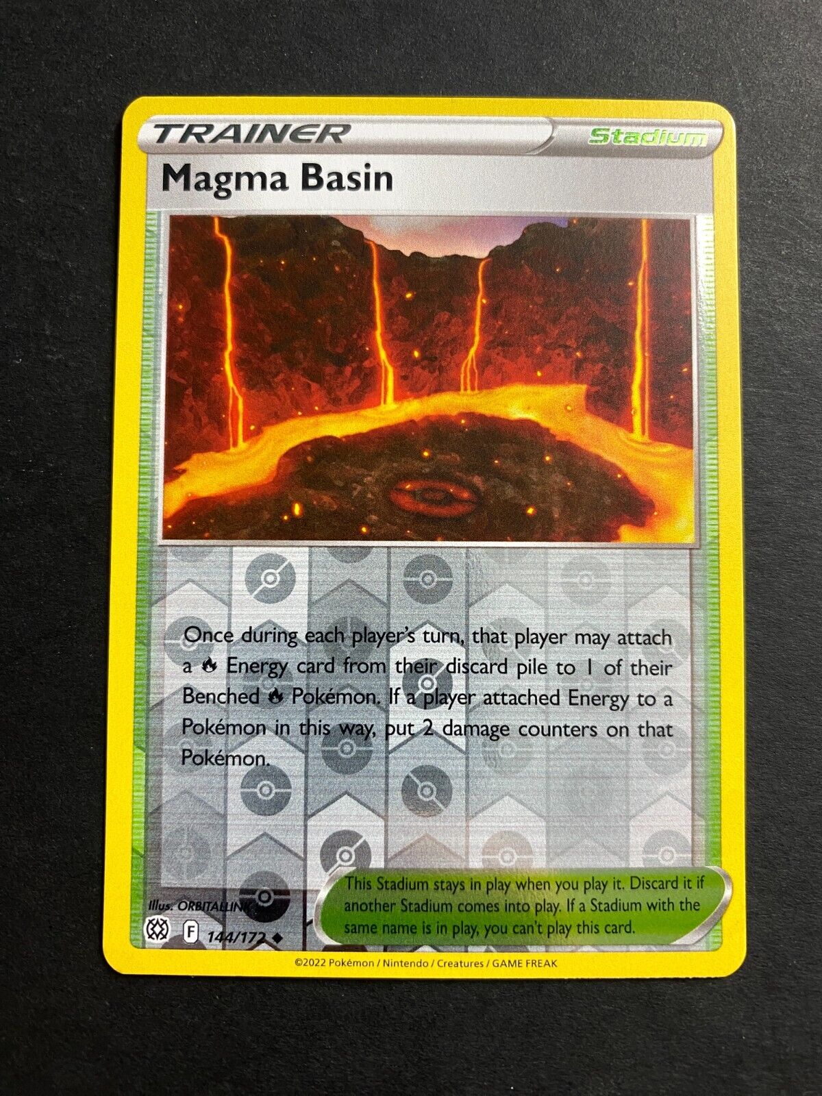 Pokemon Magma Basin 144/172 Brilliant Stars Reverse Holo NM