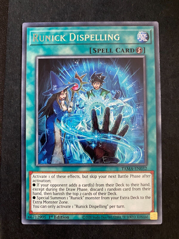 Yugioh Runick Dispelling TAMA-EN032 Rare 1st Edition NM