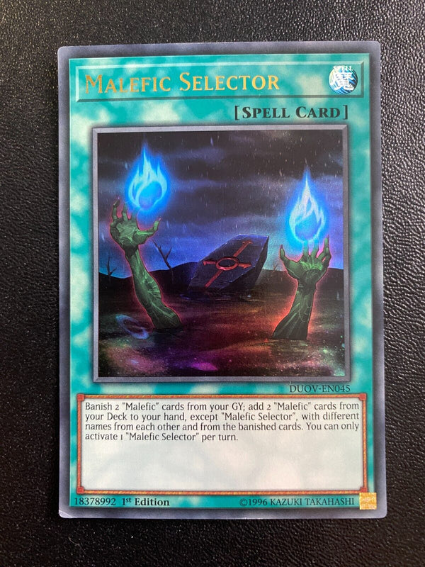 Yugioh Malefic Selector DUOV-EN045 Ultra Rare 1st Edition LP