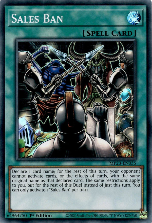 Yugioh Sales Ban MP23-EN035 Super Rare 1st Edition NM