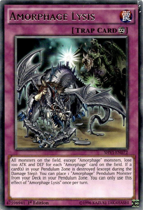 Yugioh Amorphage Lysis SHVI-EN072 Rare 1st Edition LP