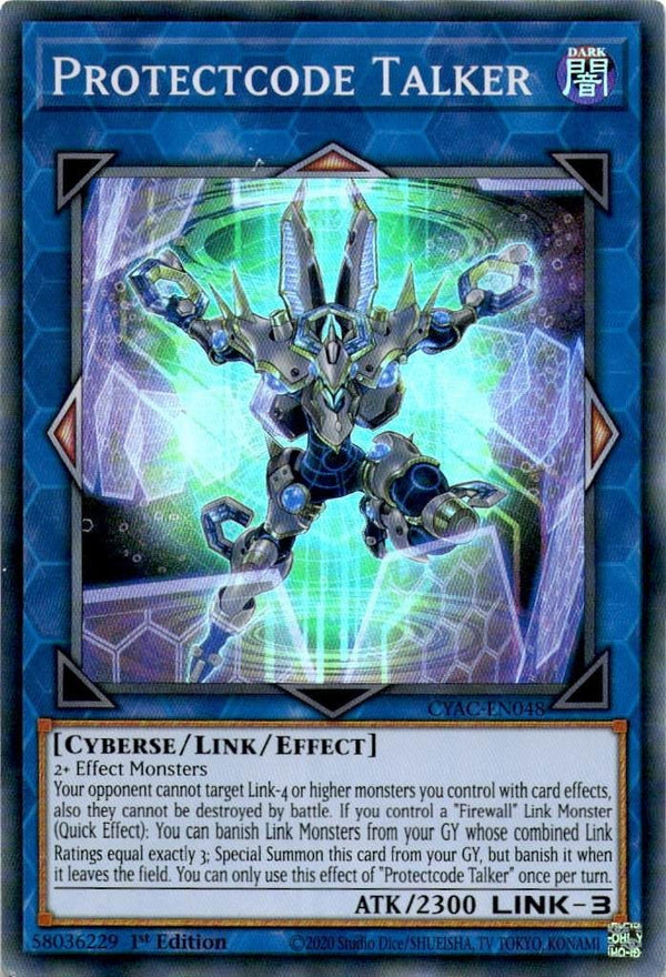 Yugioh Protectcode Talker CYAC-EN048 Super Rare 1st Edition VLP/NM