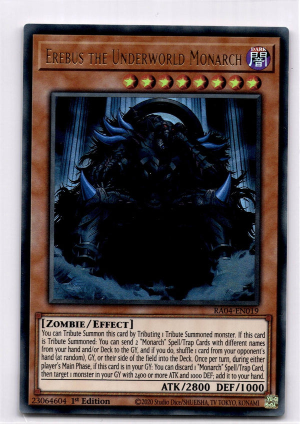 Yugioh Erebus the Underworld Monarch RA04-EN019 Ultra Rare 1st Edition NM