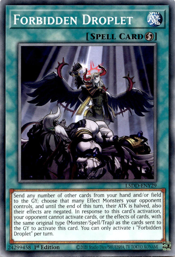 Yugioh Forbidden Droplet L5DD-ENY29 Common 1st Edition NM