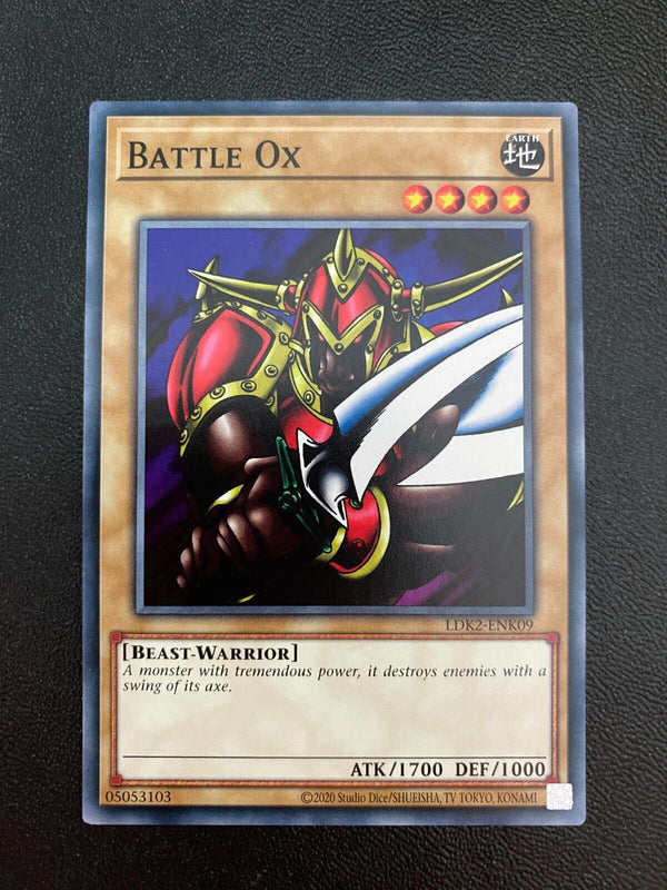 Yugioh Battle Ox LDK2-ENK09 Common Unlimited Edition NM