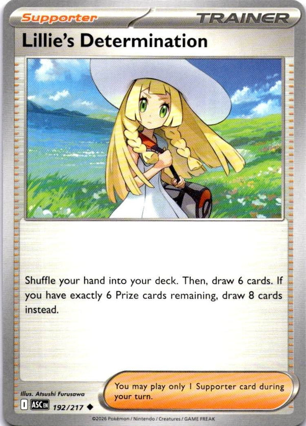 Pokemon Lillie's Determination 192/217 Ascended Heroes Non Holo NM