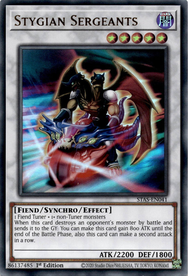 Yugioh Stygian Sergeants STAS-EN041 Ultra Rare 1st Edition NM