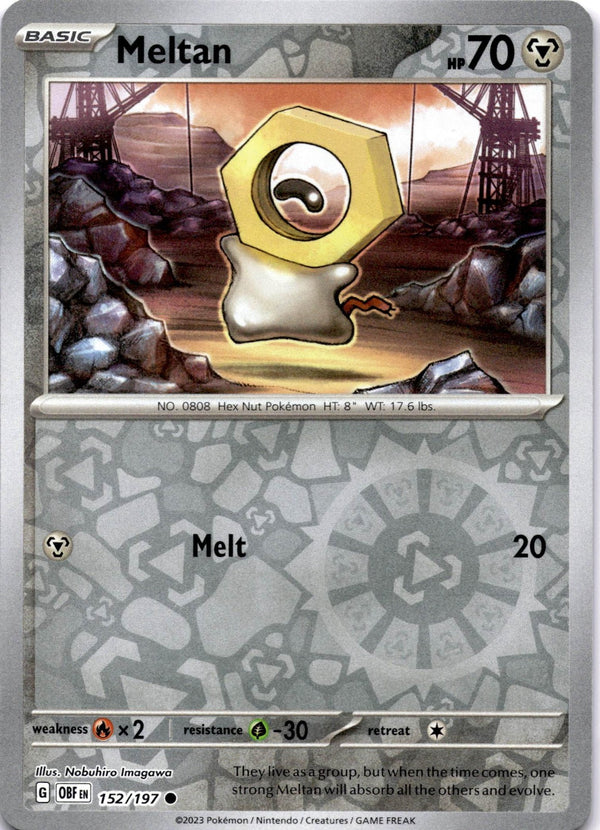 Pokemon Meltan 152/197 Obsidian Flames Reverse Holo NM