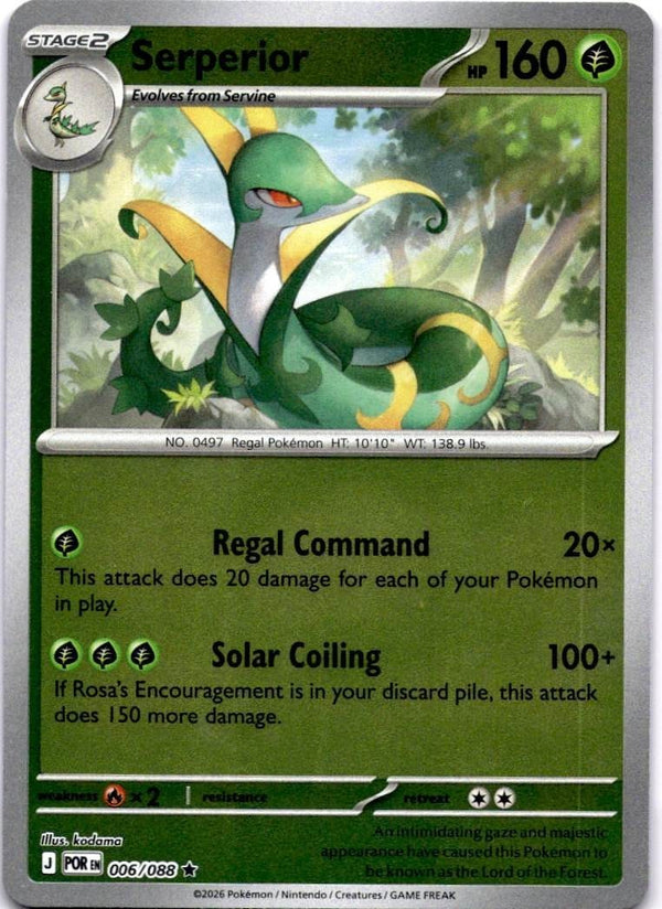 Pokemon Serperior 006/088 Perfect Order Reverse Holo NM