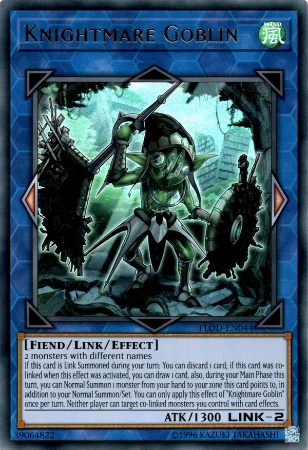 Yugioh Knightmare Goblin FLOD-EN044 Ultra Rare Unlimited Edition NM
