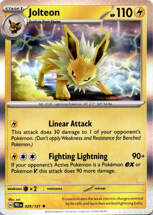 Pokemon Jolteon 029/131 Prismatic Evolutions Holo NM