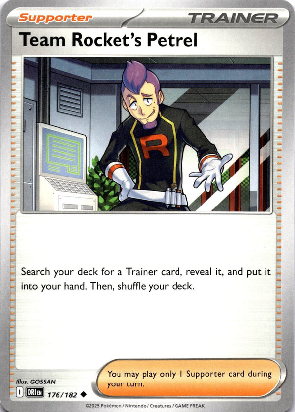 Pokemon Team Rocket's Petrel 176/182 Destined Rivals Non Holo NM