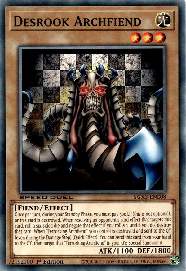 Yugioh Desrook Archfiend SGX3-ENE08 Speed Duel Common 1st Ed NM