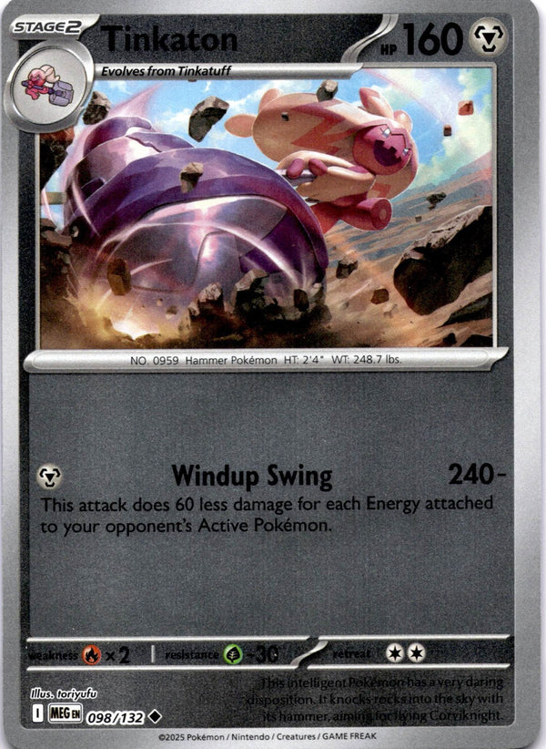 Pokemon Tinkaton 098/132 Mega Evolution Reverse Holo NM