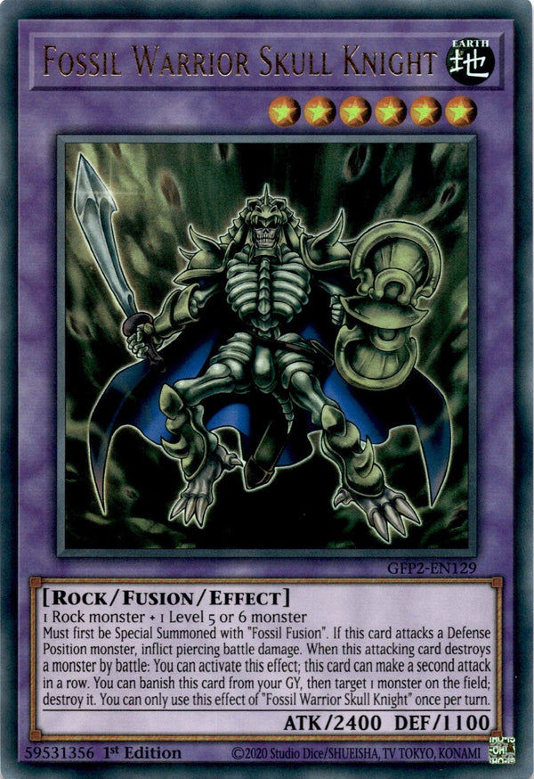 Yugioh Fossil Warrior Skull Knight GFP2-EN129 Ultra Rare 1st Edition NM