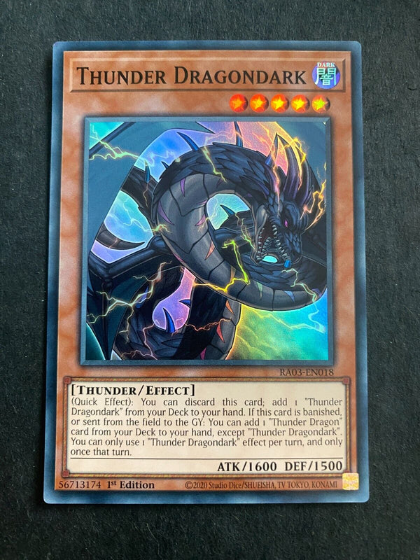 Yugioh Thunder Dragondark RA03-EN018 Super Rare 1st Edition NM