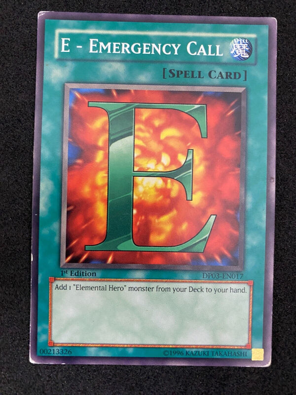 Yugioh E - Emergency Call DP03-EN017 1st Edition Common MP-LP