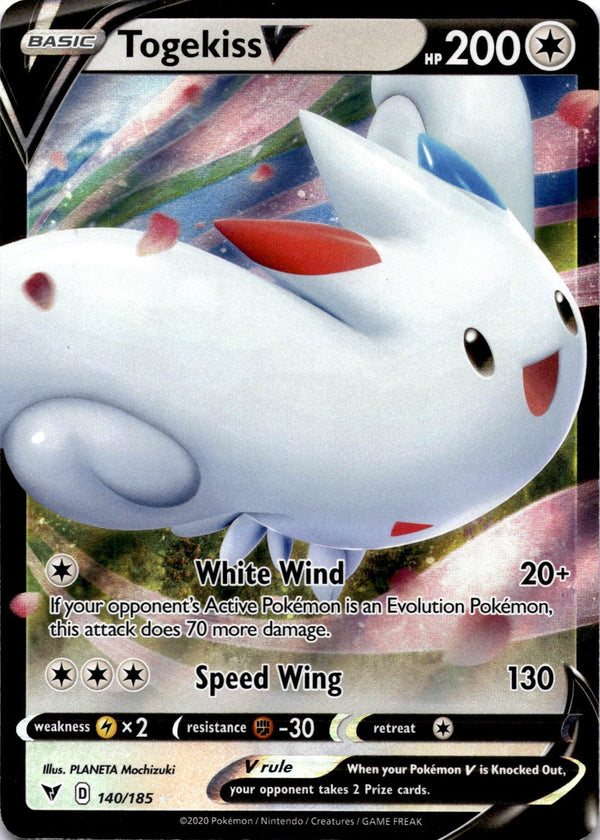 Pokemon Togekiss V 140/185 Vivid Voltage Full Art Holo NM
