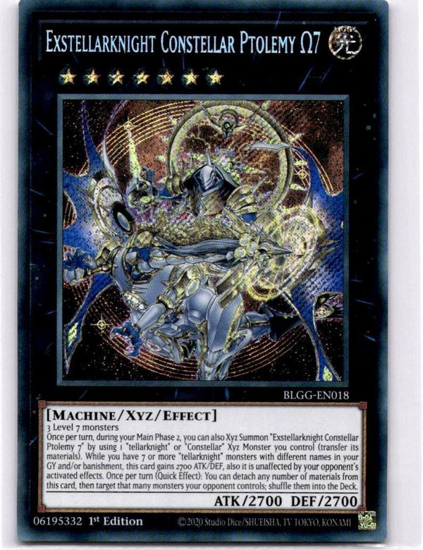 Yugioh Exstellarknight Constellar Ptolemy Ω7 BLGG-EN018 Secret Rare 1st Ed NM