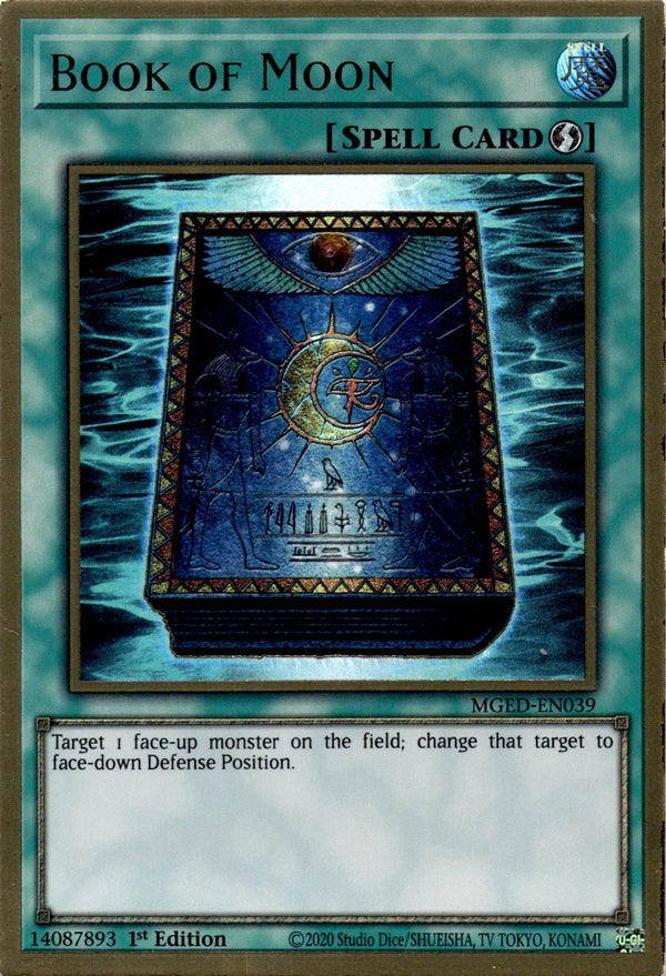Yugioh Book of Moon MGED-EN039 Premium Gold Rare 1st Edition VLP/NM