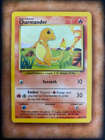 Pokemon Charmander 46/102 Base Set MP