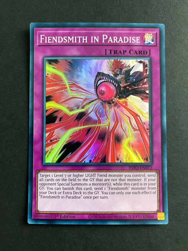 Yugioh Fiendsmith in Paradise INFO-EN072 Super Rare 1st Edition NM