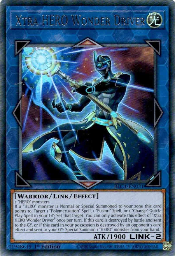 Yugioh Xtra HERO Wonder Driver BLC1-EN031 Ultra Rare 1st Edition NM