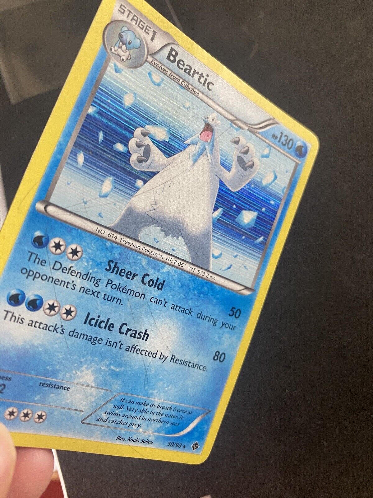 Pokemon Beartic 30/98 Emerging Powers Holo Rare HP