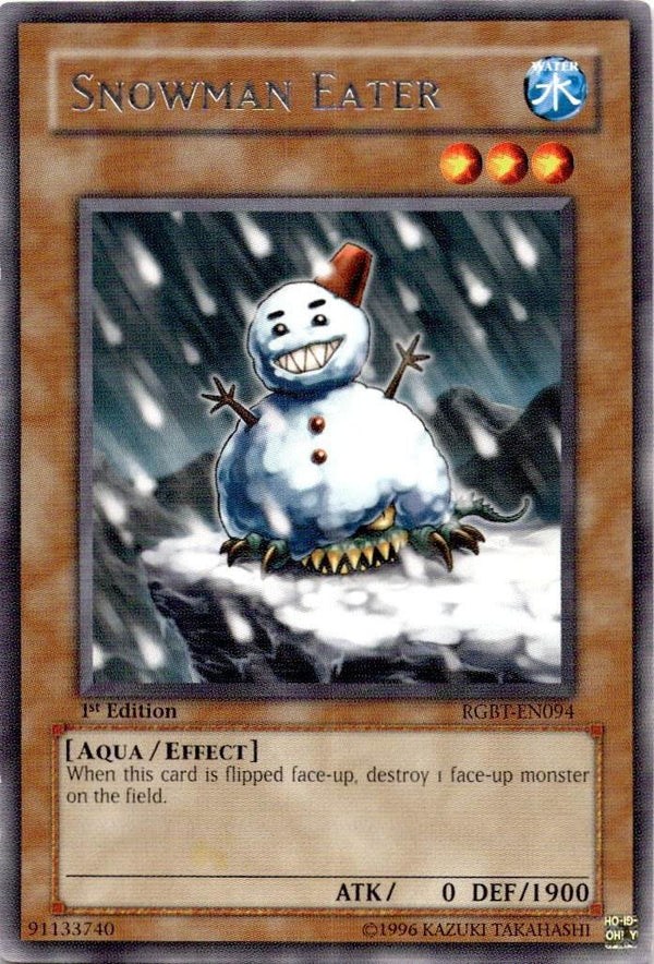 Yugioh Snowman Eater RGBT-EN094 Rare 1st Edition LP