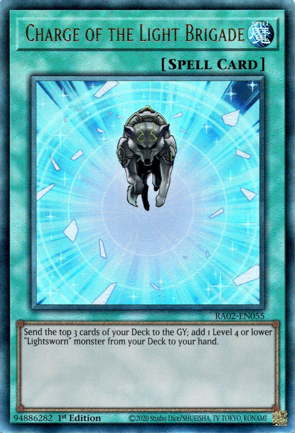 Yugioh Charge of the Light Brigade RA02-EN055 Ultimate Rare 1st Edition NM