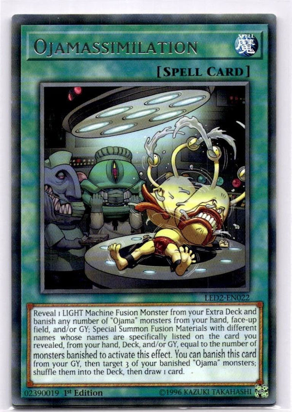 Yugioh Ojamassimilation LED2-EN022 Rare 1st Edition VLP/NM