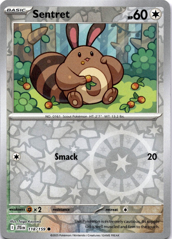 Pokemon Sentret 118/159 Journey Together Reverse Holo NM