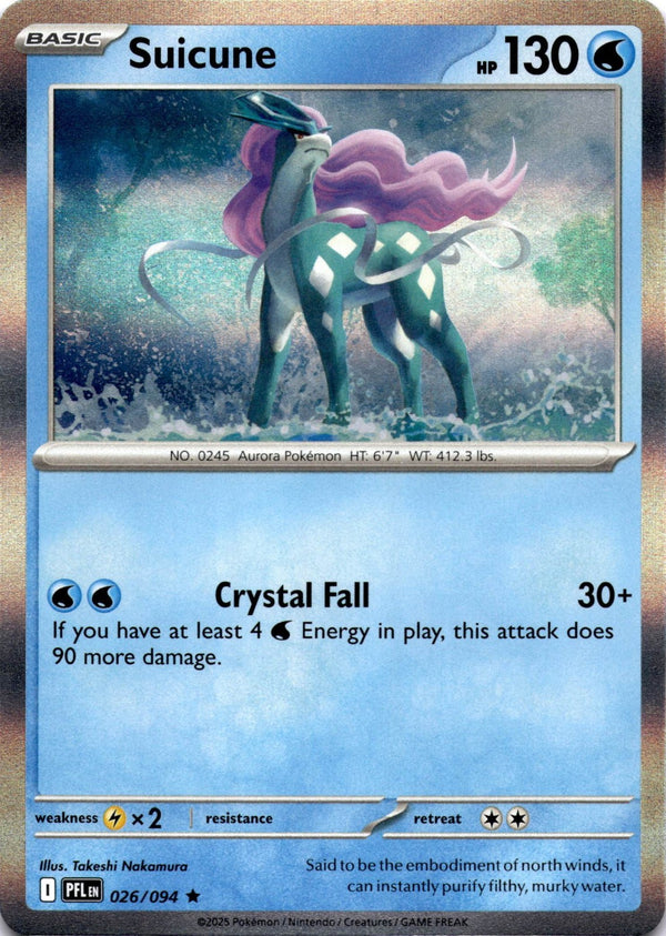 Pokemon Suicune 026/094 Phantasmal Flames Holo NM